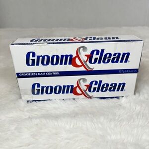 Groom & Clean Hair Control Cream 4.5 Oz (Pack of 2) - Men's Hair Styling Cream